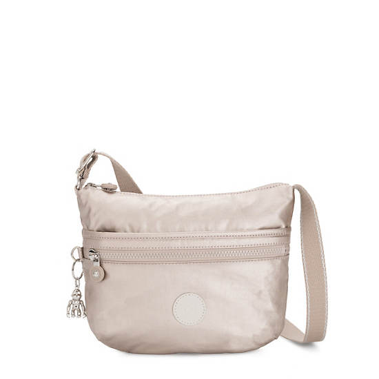 Kipling Arto Small Metallic Crossbodytassen Beige | BE 1084YX